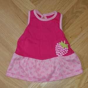 Charming Pink Dress with Strawberry Detail